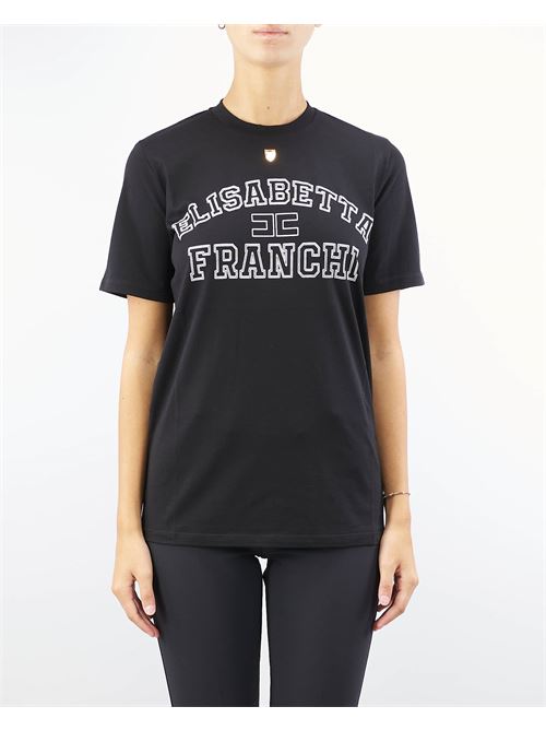 Jersey T-shirt with college logo Elisabetta Franchi ELISABETTA FRANCHI | T-shirt | MA01546E2110